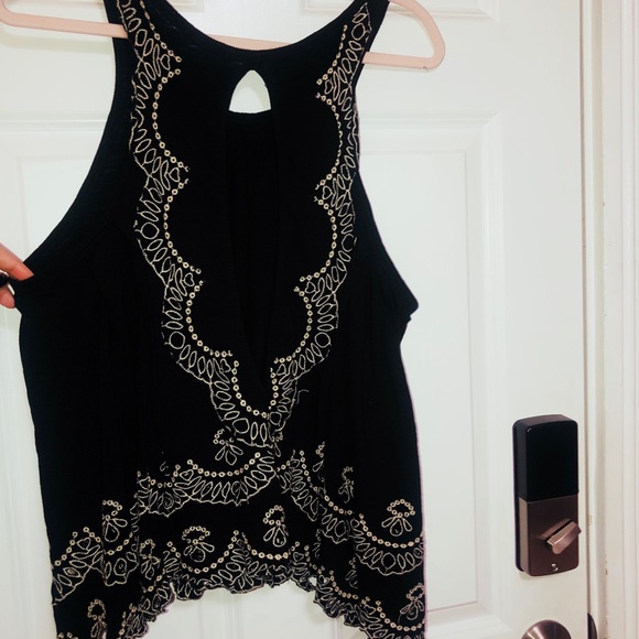 Free People TOOSALOOSA ATTINA TANK black NEW - Picture 13 of 16